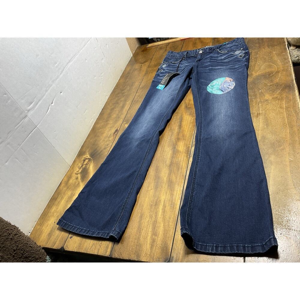 ARIYA JEANS Women's Size 11/12 Curvy Flare Dark Wash NWT